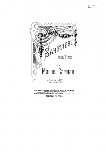 Carman - Sabotière - Score
