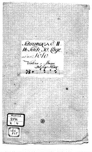 Höckh - Violin Sonata in B-flat major - Score