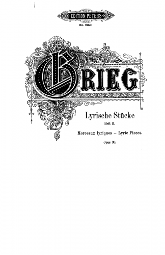 Grieg - Lyric Pieces, Op. 38 - Piano Score - Score