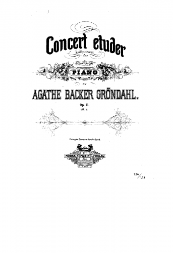 Backer-Grøndahl - 6 Etudes de Concert, Op. 11 - No. 6