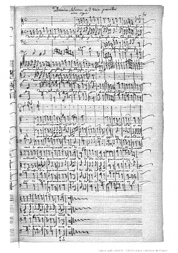 Charpentier - Domine salvum, H.284 - Score