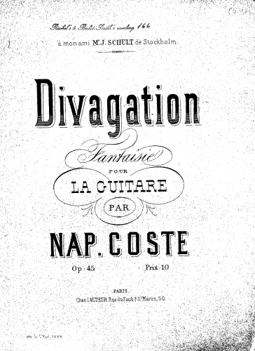 Coste - Divagation - Score
