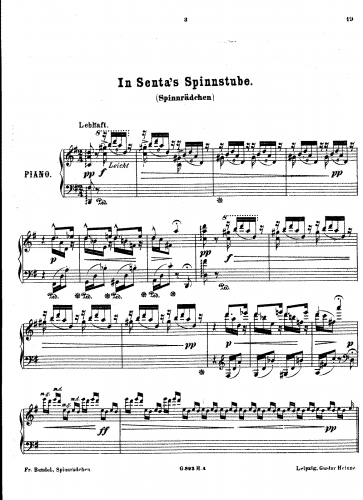 Bendel - In Senta's Spinnstube - Score
