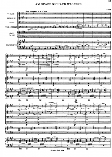 Liszt - Am Grabe Richard Wagners - Score