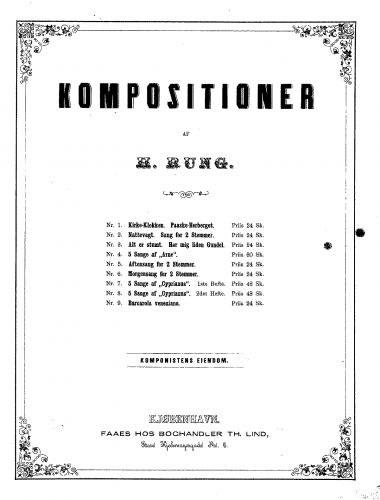 Rung - Kompositioner - Incomplete Score