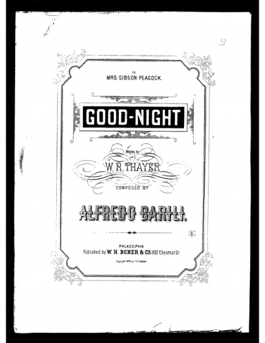 Barili - Good Night - Score