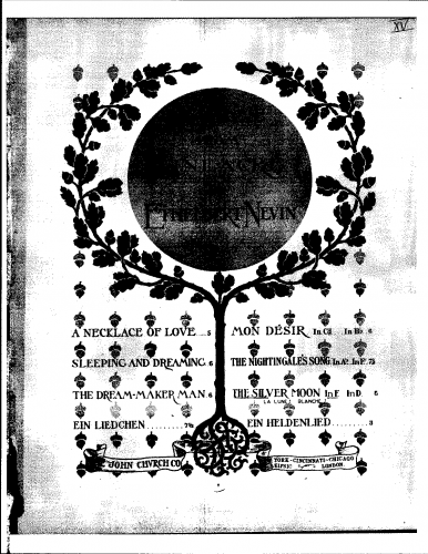 Nevin - Songs from Vineacre - No. 6: The Silver Moon (for high voice)