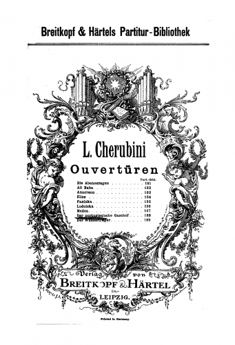 Cherubini - LâhÃ´tellerie portugaise - Overture - Score