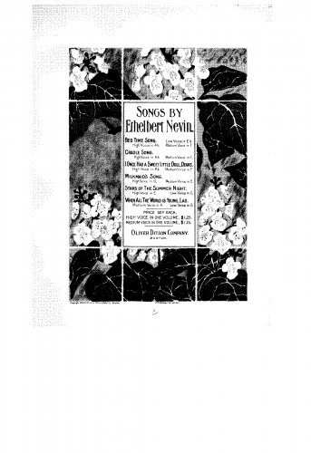 Nevin - I Once Had a Sweet Little Doll, Dears - Score