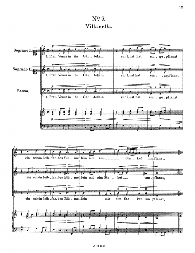 Schein - Frau Venus in ihr Gärtelein - Score