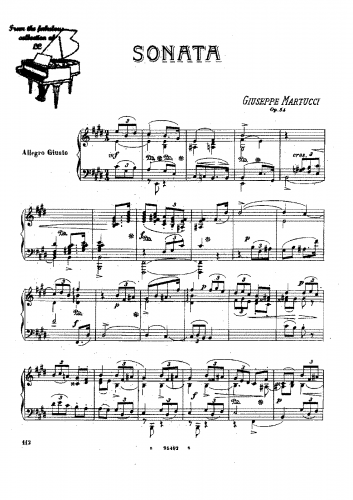 Martucci - Piano Sonata - Score
