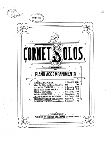 Casey - Grand American Fantasie with Variations - Score