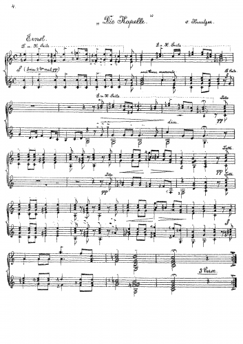 Kreutzer - Lieder und Romanzen von Uhland, Op. 64 - 3. Die Kapelle For 2 Guitars (Scherrer) - Score