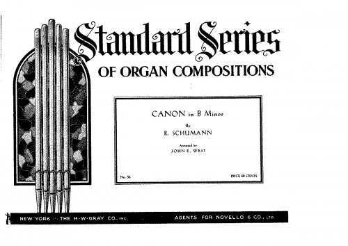 Schumann - 6 Studien in kanonischer Form für Orgel oder Pedalklavier - Organ Scores Selections - Kanon No. 5