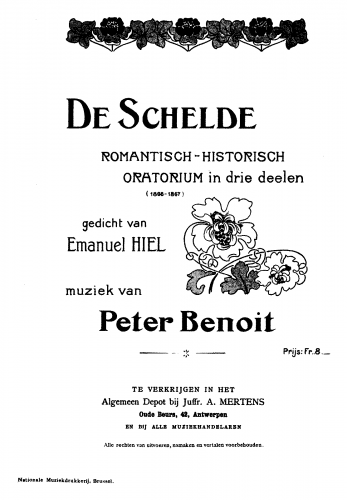 Benoît - De Schelde - Vocal Score - Score
