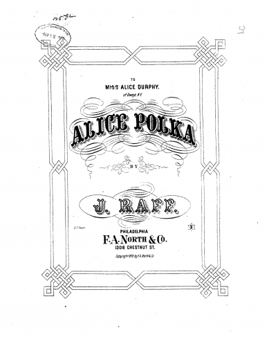 Raff - Alice Polka in C major - Piano Score - Score