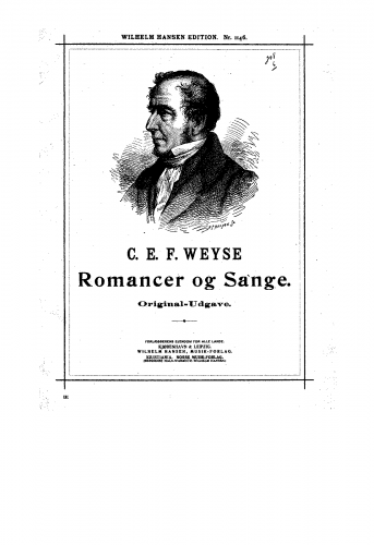 Weyse - Romances and songs - Score