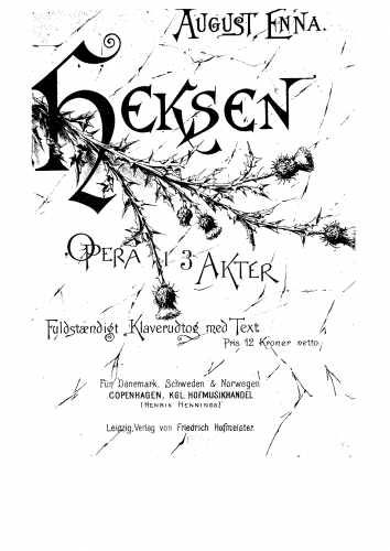 Enna - Die Hexe, Op. 5 - Vocal Score - Score
