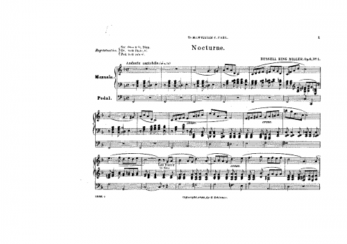 Miller - 2 Organ Pieces - Score