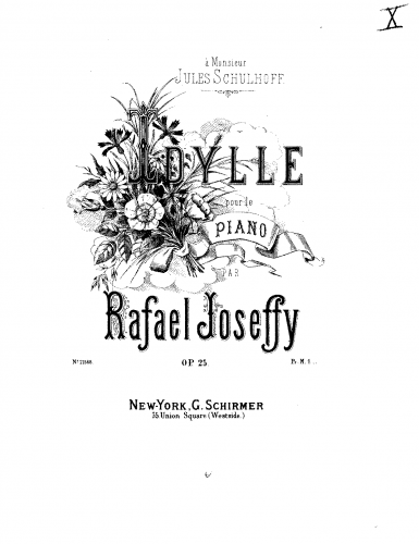 Joseffy - Idylle, Op. 25 - Score