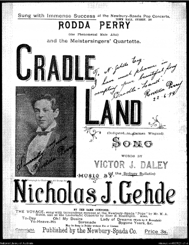 Gehde - Cradle Land - Score