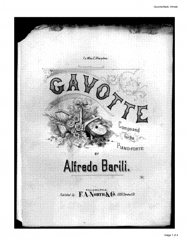 Barili - Gavotte, Op. 1 - Score