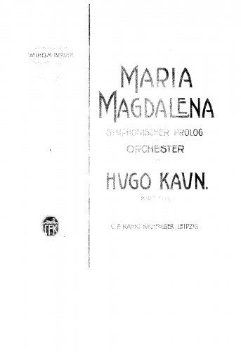 Kaun - Maria Magdalena - Score