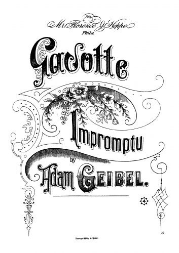 Geibel - Gavotte Impromptu - Piano Score - Score