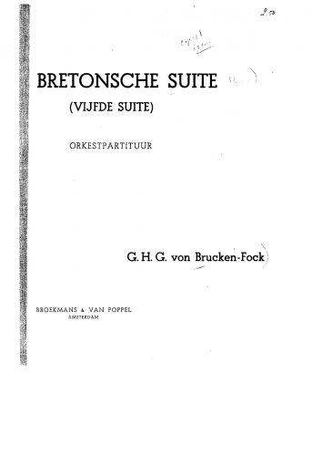 Brucken Fock - Vijfde suite - Score