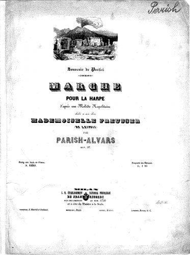 Parish-Alvars - Souvenir de Portici - Score