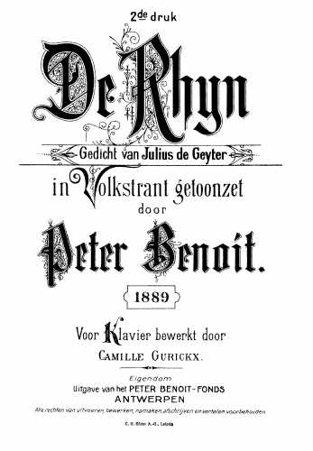 Benoît - De Rhijn - Vocal Score - Score