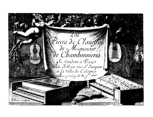 Chambonnières - Les pièces de clavecin, livre second - Score