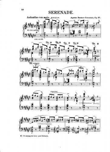Backer-Grøndahl - Serenade - Score