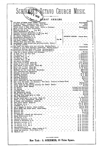 Gilchrist - Cantate Domino, Schleifer 51 - Score