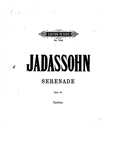 Jadassohn - Serenade in 4 Canons, Op. 42 - Score