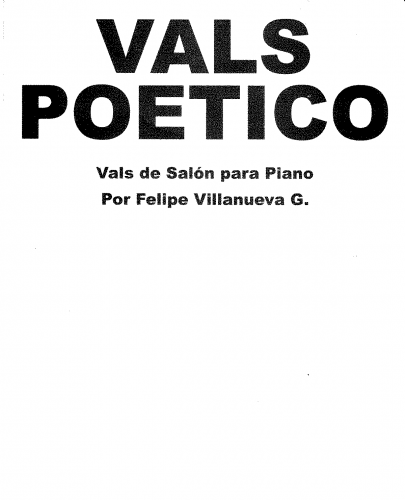 Villanueva - Vals poético - Score