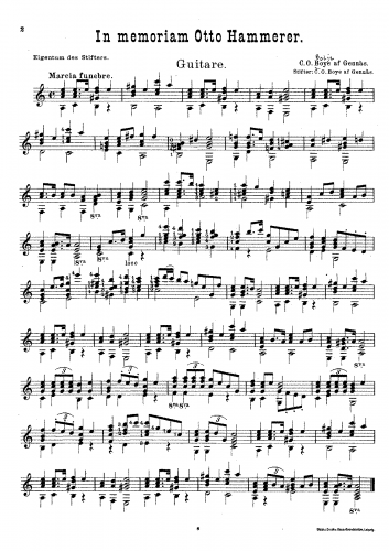 Boije af Gennäs - In memoriam Otto Hammerer - Score