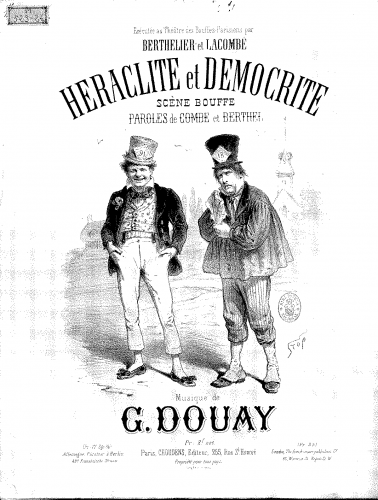 Douay - Héraclite et Démocrite - Score