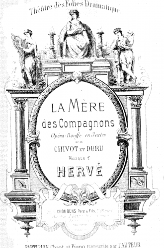 Hervé - La mere des compagnons - Vocal Score - Score