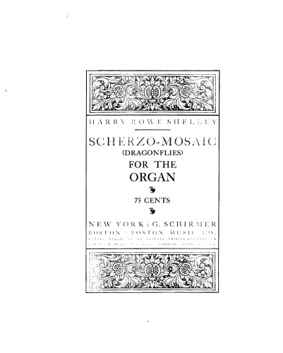 Shelley - Scherzo-mosaic - Organ Score