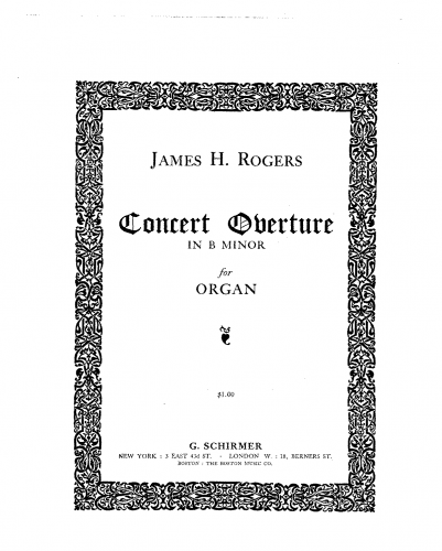 Rogers - Concert Overture for Organ - Score