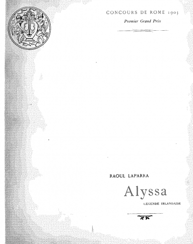 Laparra - Alyssa - Vocal Score - Score