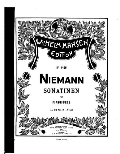 Niemann - 3 Sonatinas, Op. 24 - Score