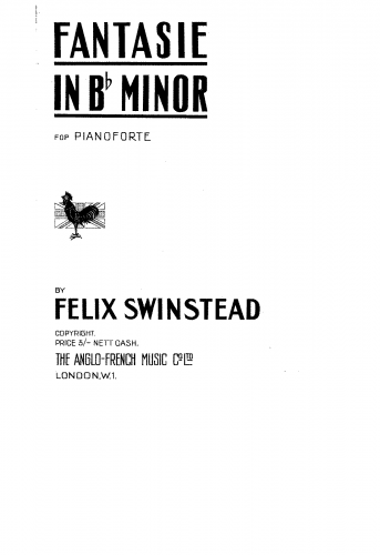 Swinstead - Fantasie in B-flat Minor - Score