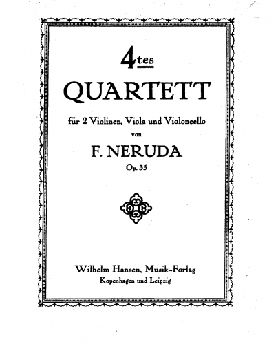 Neruda - String Quartet No. 4, Op. 35 - Score