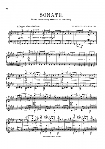Scarlatti - Keyboard Sonata in F minor - Keyboard Scores - Score