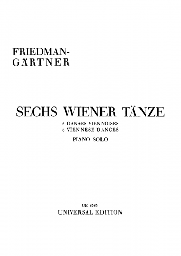 Friedman - Piano Transcriptions (Gartner) - Score