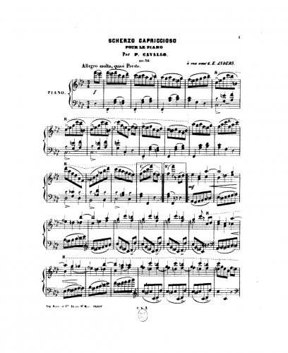 Cavallo - Scherzo capriccioso, Op. 34 - Score