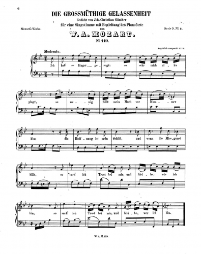 Mozart - Die grossmütige Gelassenheit - Score