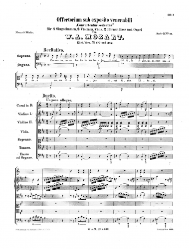 Mozart - Convertentur sedentes - Score